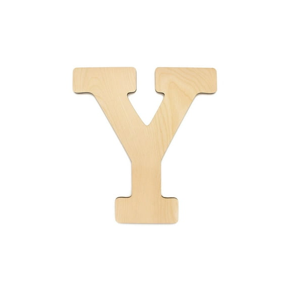 Essentials By Leisure Arts Arts Wood Letter 13" Birch Y