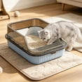 thumbnail image 4 of Njoeus Kitten or Small Litter Box,Semi Enclosed Pet Box with Shovel,for Kittens Poop Basin Brings Spray-Proof Design,and Easy Cleanup for Indoor Cat Supplies, 4 of 6