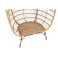 thumbnail image 3 of Oversized Wicker Egg Chair, Indoor Outdoor Lounger for Patio, Rattan Material With 5 Cushions, For Backyard, Living Room, Steel Frame, Red, 3 of 9