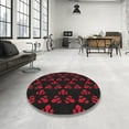 thumbnail image 3 of Ahgly Company Indoor Square Patterned Red Novelty Area Rugs, 8' Square, 3 of 6