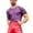 Purple, variant on Men's Short Sleeve Transparent Metallic Glitter Tee Shirt Crew Neck Slim Top