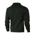 thumbnail image 4 of Dagegui Men's Fleece Lined Jackets Full Zip Stand Collar Jacket Lightweight Windproof Coats with Zipper Pockets Black XXL, 4 of 9
