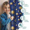 thumbnail image 3 of Blackout Kids Curtains,Blue Gold Sun Moon Star Zodiac Pattern Childrens Insulated Curtains Set Of 2,Bedroom Essentials,Toddler Room Decor 42"x84", 3 of 5