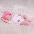 thumbnail image 4 of 28cm 11inch Silicona Baby Doll Juguete para bebé recién Regalos de cumpleaños - Rosado Sunnimix Muñeca Reborn de silicona, 4 of 8