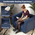 thumbnail image 4 of Gymax Inflatable Sofa Portable Blow Up Couch w/ Detachable Cover Wide Armrests Blue, 4 of 8