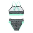 thumbnail image 4 of iEFiEL Girl's Geometric Patterns Swimsuit Two Pieces Tie Dye Bikini Set Bathing Suit,Sizes 3T-14 Blue 12, 4 of 7