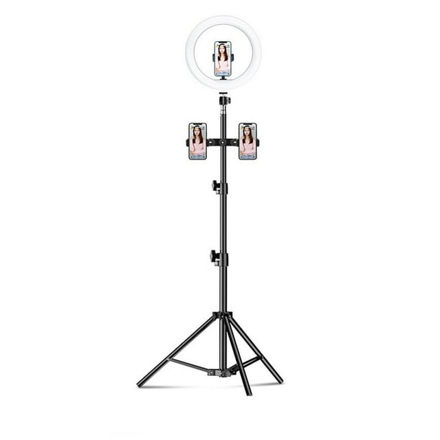 Selfie Ring Light LED Rim Lamp with Mobile Holder Rotatable Ringlight Desktop Fill Lights Livestreaming Live Video Makeup Indoor BT102-2.1m-26cm