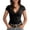 Black, variant on V-Neck Short Sleeve T Shirt for Women Casual Everyday Top Modern Fit Women’s Tee