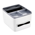 thumbnail image 1 of koolsoo Universal Car Armrest Storage Box Tissue Box Automotive Cup Holder Auto Interior gray white, 1 of 9