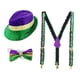 thumbnail image 3 of Conjunto de corbata con tirantes para hombre, sombrero de vaquero con lentejuelas, accesorio de disfraz, sombrero divertido con purpurina, sombrero de Corbata con tirantes de lentejuelas, 3 of 8
