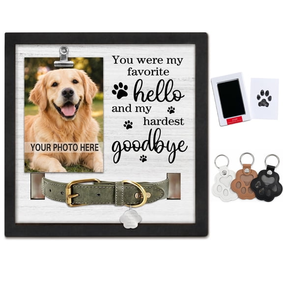 Dog Memorial Gifts for Loss of Dog, Pet Memorial Gifts for Dogs with Collar Holder, Personalized Dog Remembrance Gift, Pet Loss Sympathy Gift, Dog Bereavement Gift, Loss of Dog Sympathy Gift