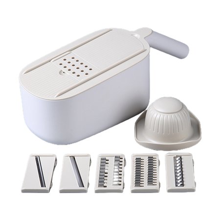 

YEUHTLL Vegetable Carrot Slicer Shredder Kitchen Cheese with Storage Comfortable Container Handle Sharp Blade Efficiency Gift