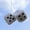White, variant on 1 Pair of Retro Square Mirror Hanging Couple Fuzzy Plush Dice with Dots For Car Interior Ornament Decoration