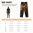 thumbnail image 4 of Women Comfy Pajama Pants Lounge Bottoms Long Wide Leg, Fire King Tiger Face Art, 4 of 5