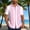 Pink, variant on GSPCLAM Men's Hawaii Shirts for Beach Vacation, Color Block Vintage Shirts Casual Lightweight Tops