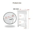 thumbnail image 2 of 3-Tier Corner Shelf Unit for Small Spaces - Triangular Storage Rack with Solid Wood Legs, Multi-Functional Apartment & Living Room Furniture, Easy Assembly (Milk White), 2 of 15
