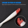 thumbnail image 3 of Tignapoo Lot de 5 Leurres de Pêche Bioniques Souples TPE avec Yeux 3D Réalistes pour Bar, Truite et Crapet – Tête Rouge Corps Blanc, Design Durable et Flexible pour Pêche en Eau Douce et Salée, 3 of 6