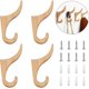 thumbnail image 1 of 4 Pack Natural Wood Hooks Durable Wall Mount Coat Hat Towel Hooks For Living Room Bathroom (hyperbolic Hook) DMJ.N, 1 of 5