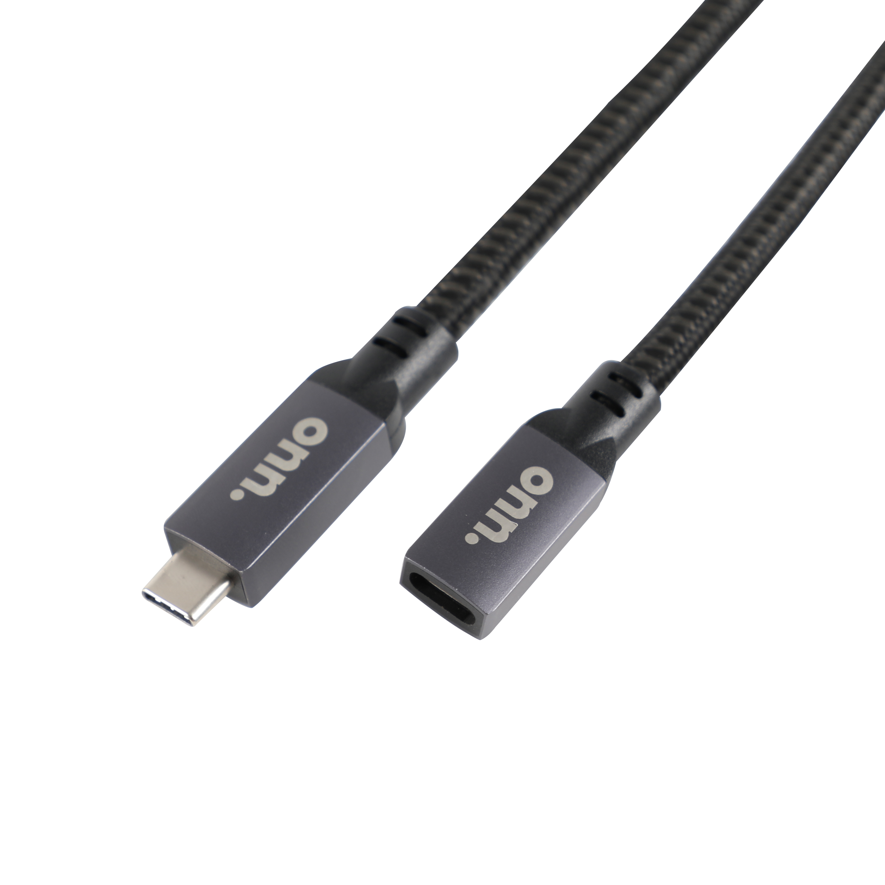 onn USB-C to USB-C Cable, 6 Feet, Nylon Braided