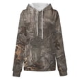thumbnail image 6 of Camo Hoodie Womens Maple Leaf Print Oversized Camo Sweatshirt Fleece Pullover Sweaters with Pocket, 6 of 6