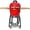 Red, variant on London Sunshine Ceramic Kamado Charcoal BBQ Grill - 18 Inch with Stainless Steel Stand and Double Sideboards (ORANGE)