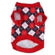 thumbnail image 4 of Camiseta sin mangas para mascota, chaleco con estampado de rombos, para primavera y verano (rojo, talla S), 4 of 14