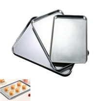 Non-Stick Stainless Steel Baking Sheets – 3-Piece Heavy Duty Cookie Trays, Easy to Clean Baking Pans, Shipped from Local Warehouse