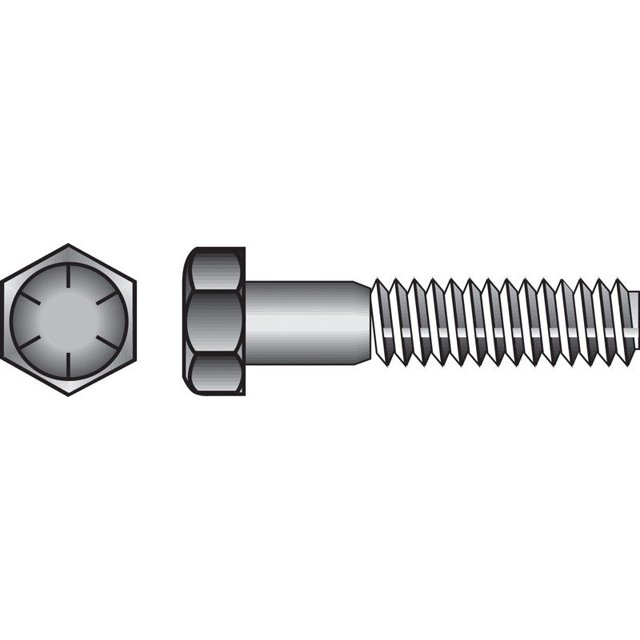 Tornillo HILLMAN con cabeza hexagonal, 1,27 cm de profundidad x 2,54 cm de largo, acero, paquete de