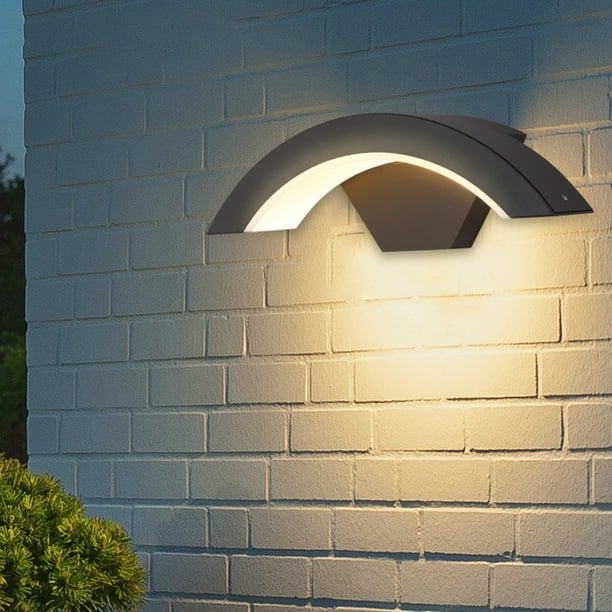 15W Courbe LED Mur Lumière Jardin Jardin Extérieur Imperméable à l'Eau Chaude Lampe Blanche