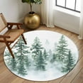 thumbnail image 3 of Forest Area Rug, Watercolor Tree Washable Large Circle Carpet, Non Slip Round Rug for Living Room/Bedroom/Dining Room/Home Office/Dorm, 3 of 9