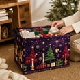 thumbnail image 3 of Christmas Storage Basket for Gifts Empty Large Christmas Storage Bins，Fabric Laundry Baskets with Handle Xmas Collapsible Organizer Boxes for Home Office Gifts Toys Books(C2-1pcs), 3 of 4