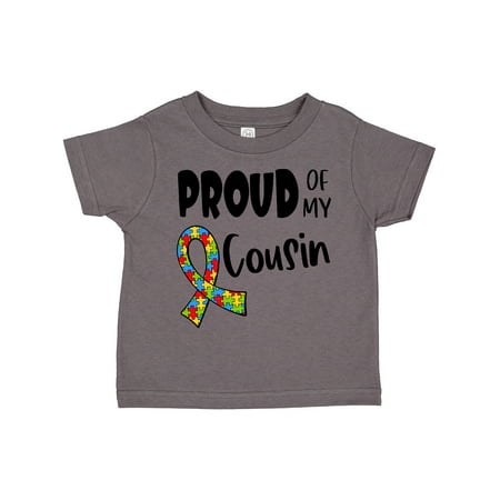 

Inktastic Proud of My Cousin Autism Awareness Puzzle Piece Ribbon Gift Toddler Boy or Toddler Girl T-Shirt