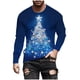 thumbnail image 5 of Amzcrzy Sudadera Para Hombre, Con Estampado Navideño, Informal, De Manga Larga Y Cuello Redondo, Azul, 2Xl, 5 of 5