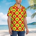 thumbnail image 3 of Sikiie Music Colors Print Men's Hawaiian Shirt, Summer Beach Button Pocket Short Sleeve T-Shirt,, 3 of 7