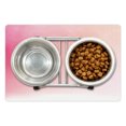 thumbnail image 1 of Pink Pet Mat for Food and Water, Blurred Background Changing Colors Ombre Inspired Composition Dreamy Display, Non-Slip Rubber Mat for Dogs and Cats, 18" X 12", by Ambesonne, 1 of 2
