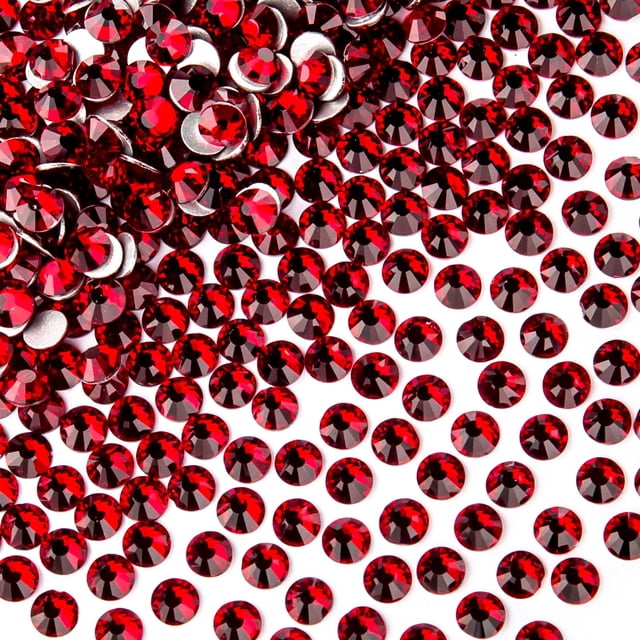 288 piezas de diamantes de imitación de cristal de Siam con parte trasera plana, piedras preciosas para uñas, maquillaje, arte, manualidades, decoración de ropa (SS34 0.276 in Siam)