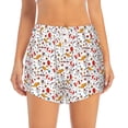 thumbnail image 4 of Lsque Canada Day Printed Women's Running Shorts with Liner Pockets,Elastic Quick Dry Workout Athletic Gym Yoga Shorts,Womens High Waist Shorts-XX-Large, 4 of 9
