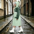 thumbnail image 6 of ATOGUTA Rain Jacket for Kids Lightweight Raincoat Waterproof with Hood Protective Poncho Jacket Pockets Green, 6 of 8