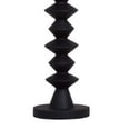 thumbnail image 4 of Ando Buffet Table Lamp, Black Turned Fishbone Base, Drum Shade, 4 of 5