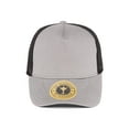 thumbnail image 2 of TopHeadwear Jersey Knit Five Panel Pro Style Mesh Back Caps, Grey/Black, 2 of 2