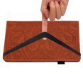 thumbnail image 2 of Case for Samsung Galaxy Tab A8 10.5" 2022 SM-X200/X205, Multi-Angle Viewing Folio Stand Smart Shell Embossed Pattern PU Leather Cover with Auto Sleep/Wake Pencil Holder Card Slot Case, Brown, 2 of 15