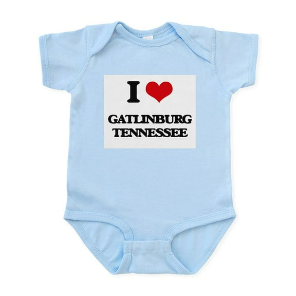 CafePress - I Love Gatlinburg Tennessee Body Suit - Baby Light Bodysuit, Size Newborn - 24 Months