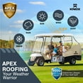 thumbnail image 7 of NEH 4 Person Golf Cart Enclosure 79" Long Roof, 600D Portable Transparent Driving Golf Cart Cover Storage, Golf Cart Accessories, Compatible with EZGO TXT/RXV, Yamaha, Club Car DS Precedent, 7 of 7