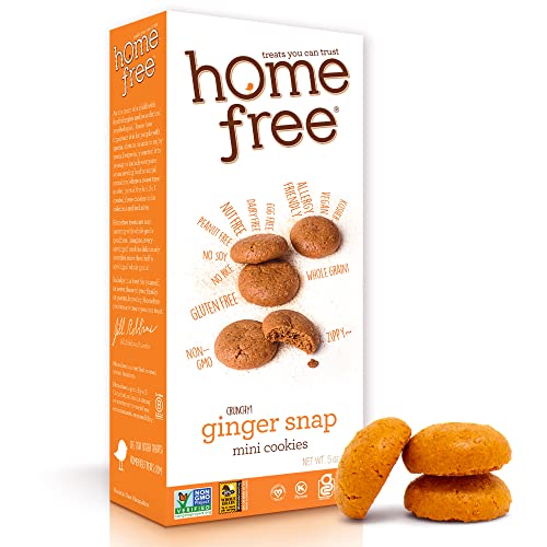 Homefree Mini Ginger Snap Cookies, Organic, Gluten Free, Nut Free