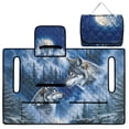 thumbnail image 3 of Xoenoiee Wolf Forest Print Golf Cart Seat Covers with 4 Pockets & Non-Slip Bottom, Universal Golf Cart Seat Towel Blanket Fits for EZGO, Yamaha, Club Car and More 2 Person Seat Golf Carts, 3 of 7