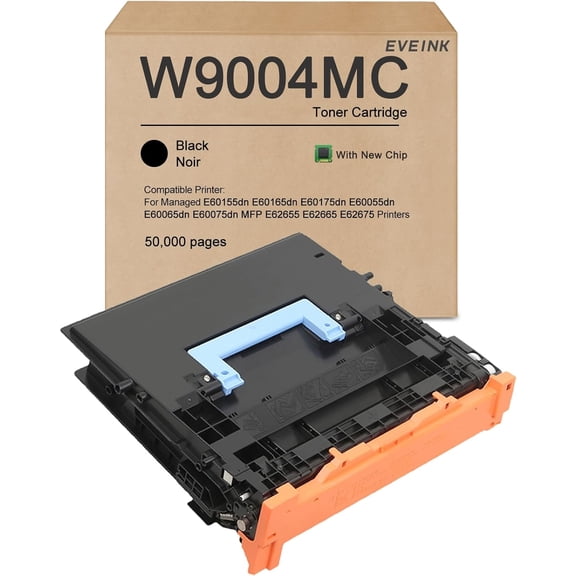 W9004 W9004MC Toner Cartridge Black Compatible with E60155dn E60165dn E60175dn E60055dn E60065dn E60075dn MFP E62655 E62665 E62675 Printers(1-Pack)