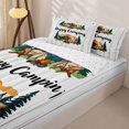 thumbnail image 3 of Homewish Happy Camping Zipper Twin Comforter Sets with Fitted Sheet and 2 Pillowcases For Camper Lover,Old Bran Door Zipper Bedding Set For Kids,Reversible,4-Piece, 3 of 7