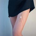 thumbnail image 4 of Gold Snake Body Chain for Women's Leg & Thigh - Boho Snake Pendant, Trendy Stocking Stuffer, 4 of 13