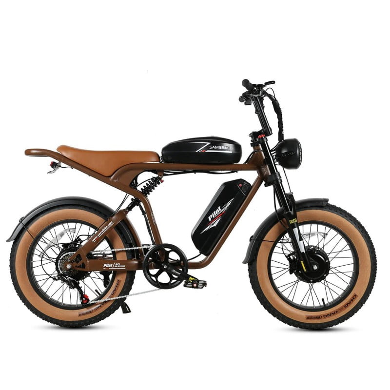 SAMEBIKE Moped-Style Electric Bike M20-III, E Bike for Adults, Electric Bicycle with Dual Motor and Dual Battery