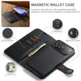 thumbnail image 5 of For iPhone 17 Pro Max DG.MING Crazy Horse Texture Detachable Magnetic Leather Phone Case,Black,For iPhone 17 Pro Max, 5 of 10